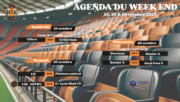 Agenda du week end