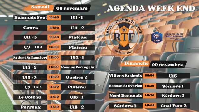 Agenda du week-end