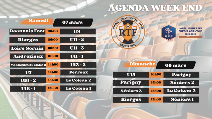 Agenda du week-end