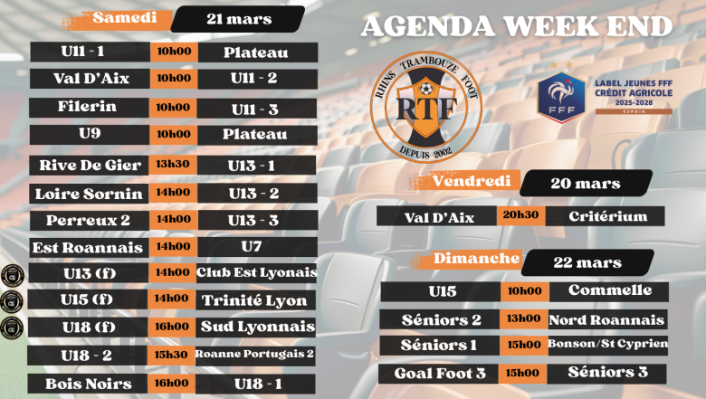 Agenda du week-end